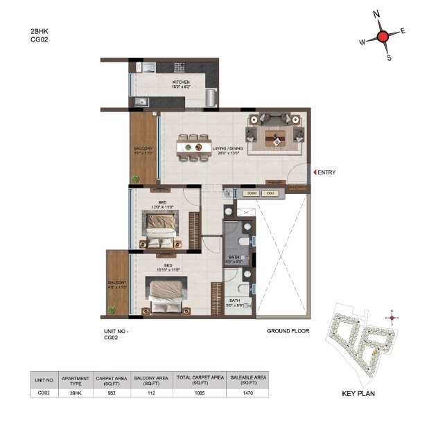 2 BHK 1470 Sq. Ft. Apartment