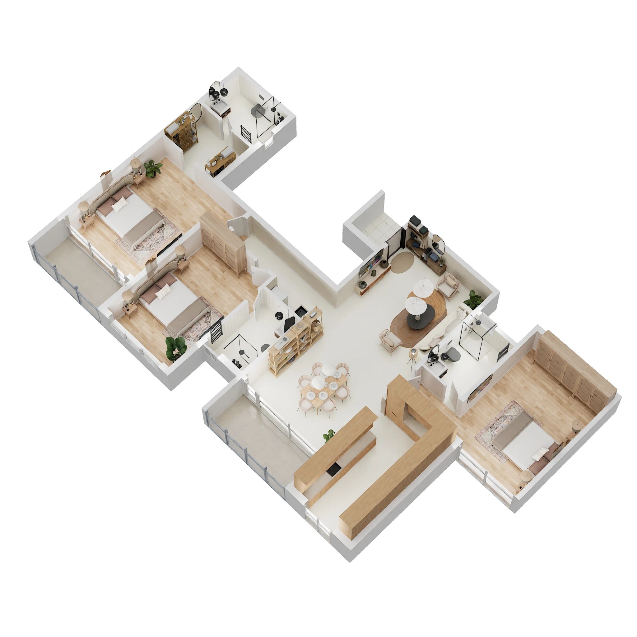 Floor plan of 3 BHK 1739 Sq. Ft. Apartment in Casagrand Regal, Bangalore