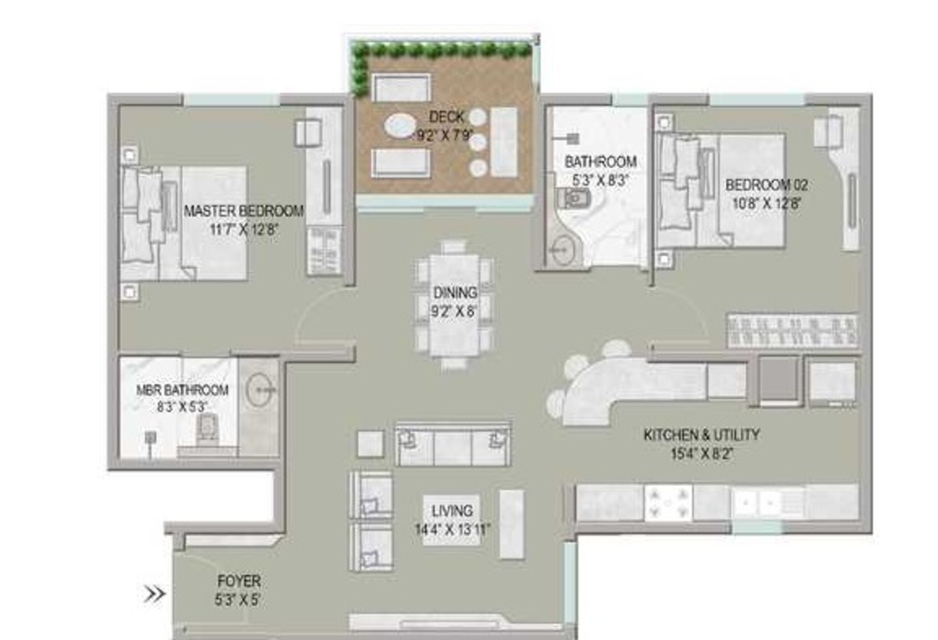 centreo  apartment 2 bhk 1400sqft 20211718111759