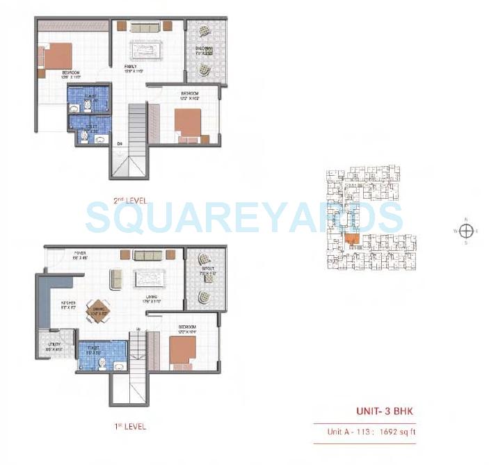 3 BHK 1692 Sq. Ft. Apartment