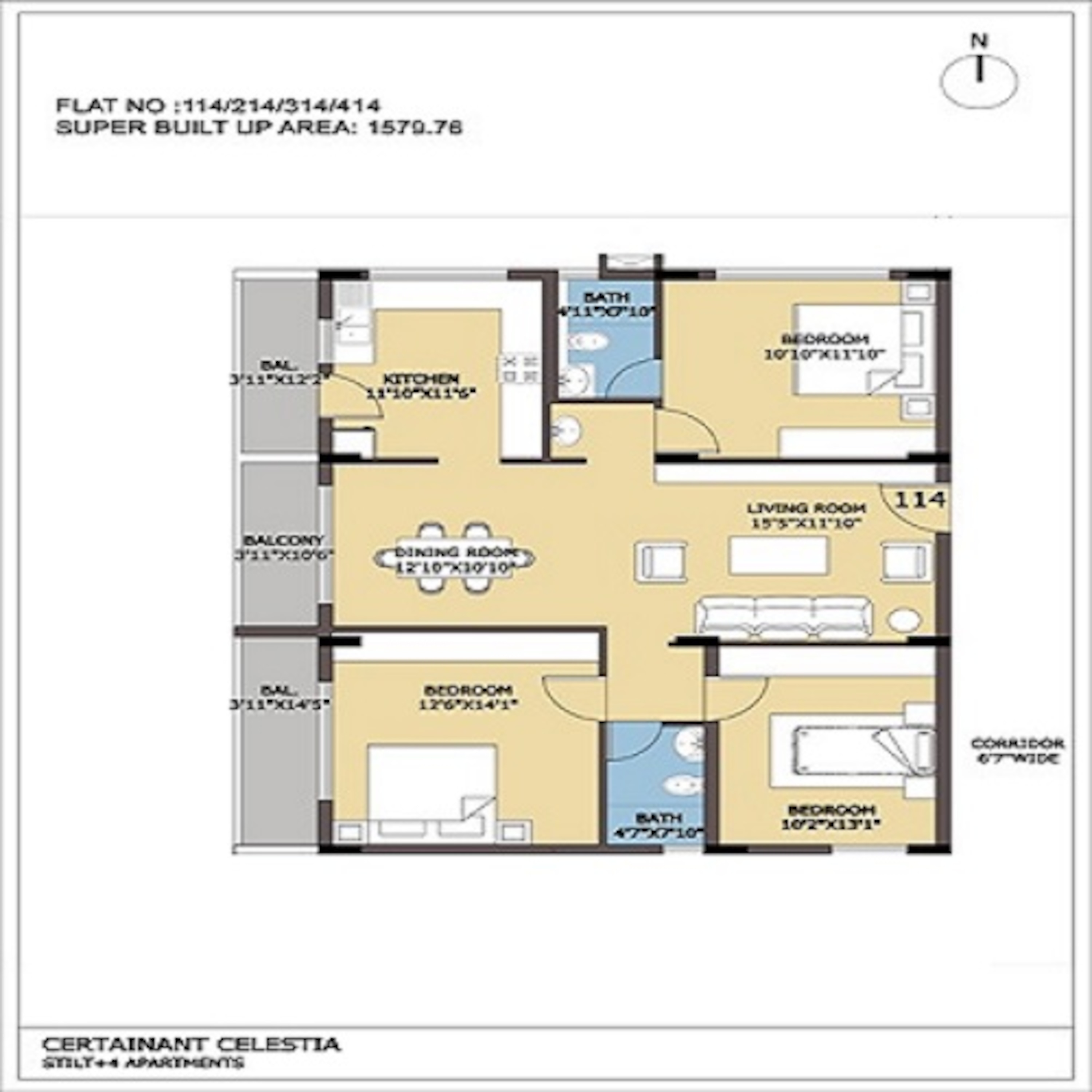 certainant celestia apartment 3bhk 1579sqft201