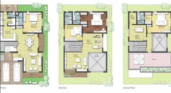 Floor plan of 4 BHK 3913 Sq. Ft. Villa in Citrus Casa Greens Bangalore, Bangalore
