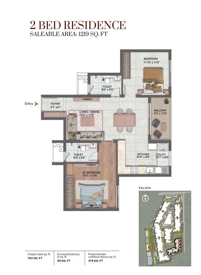  2 BHK Apartment at CKPC Winds of Change, Yelahanka – for Sale