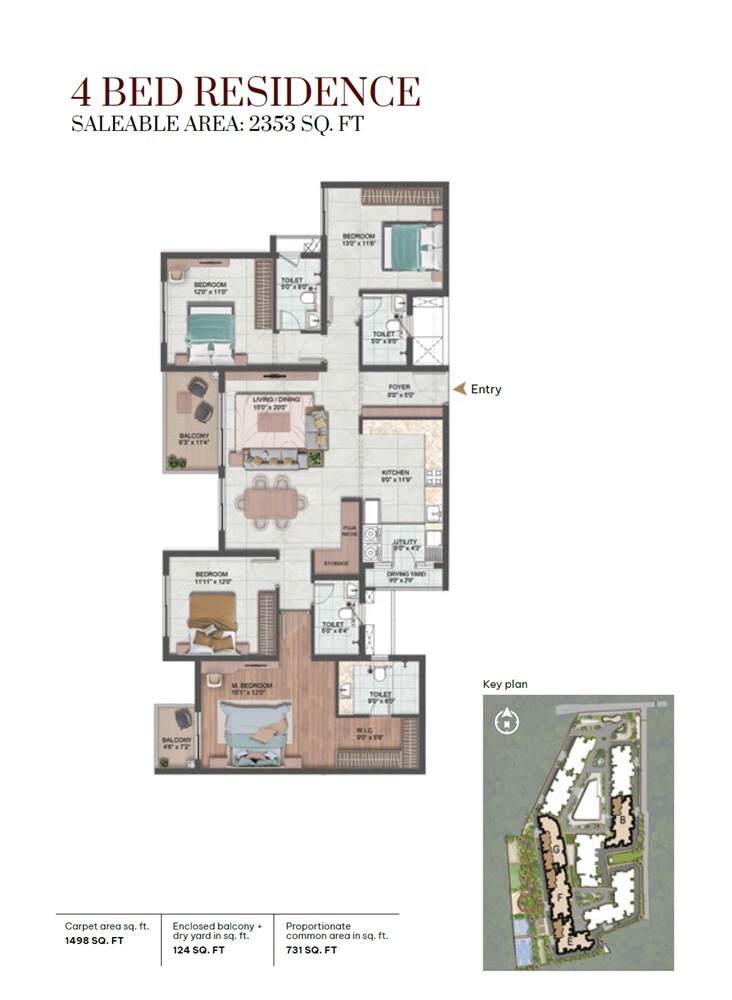 4 BHK 2353 Sq. Ft. Apartment