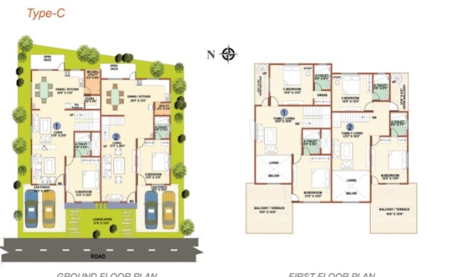 Floor plan of 3 BHK 2686 Sq. Ft. Villa in Cloud 9 Independent Villas, Bangalore