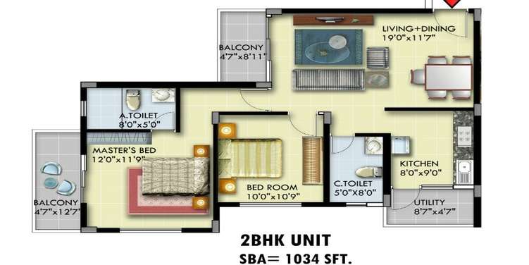 cmrs quanta apartment 2bhk 1034sqft41
