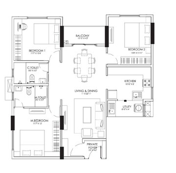  3 BHK Apartment at CoEvolve Florenza, Kuthaganahalli – for Sale