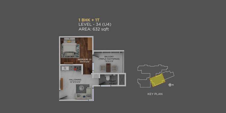 columbia aaltius apartment 1bhk 632sqft 1