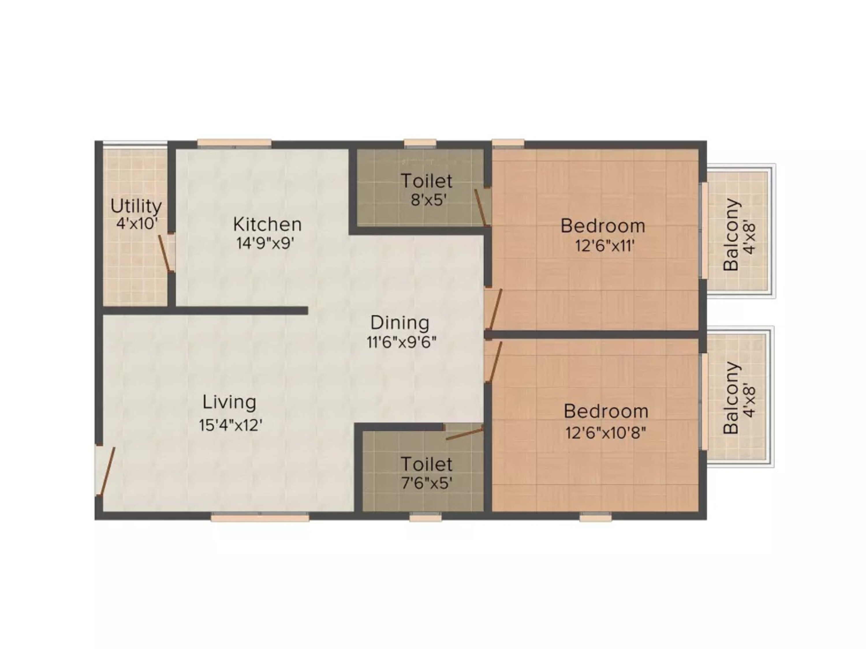 commanders galaxy apartment 2bhk 1110sqft51