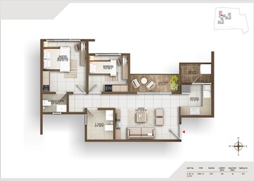  2 BHK Apartment at Concorde Auriga, Kr Puram – for Rent