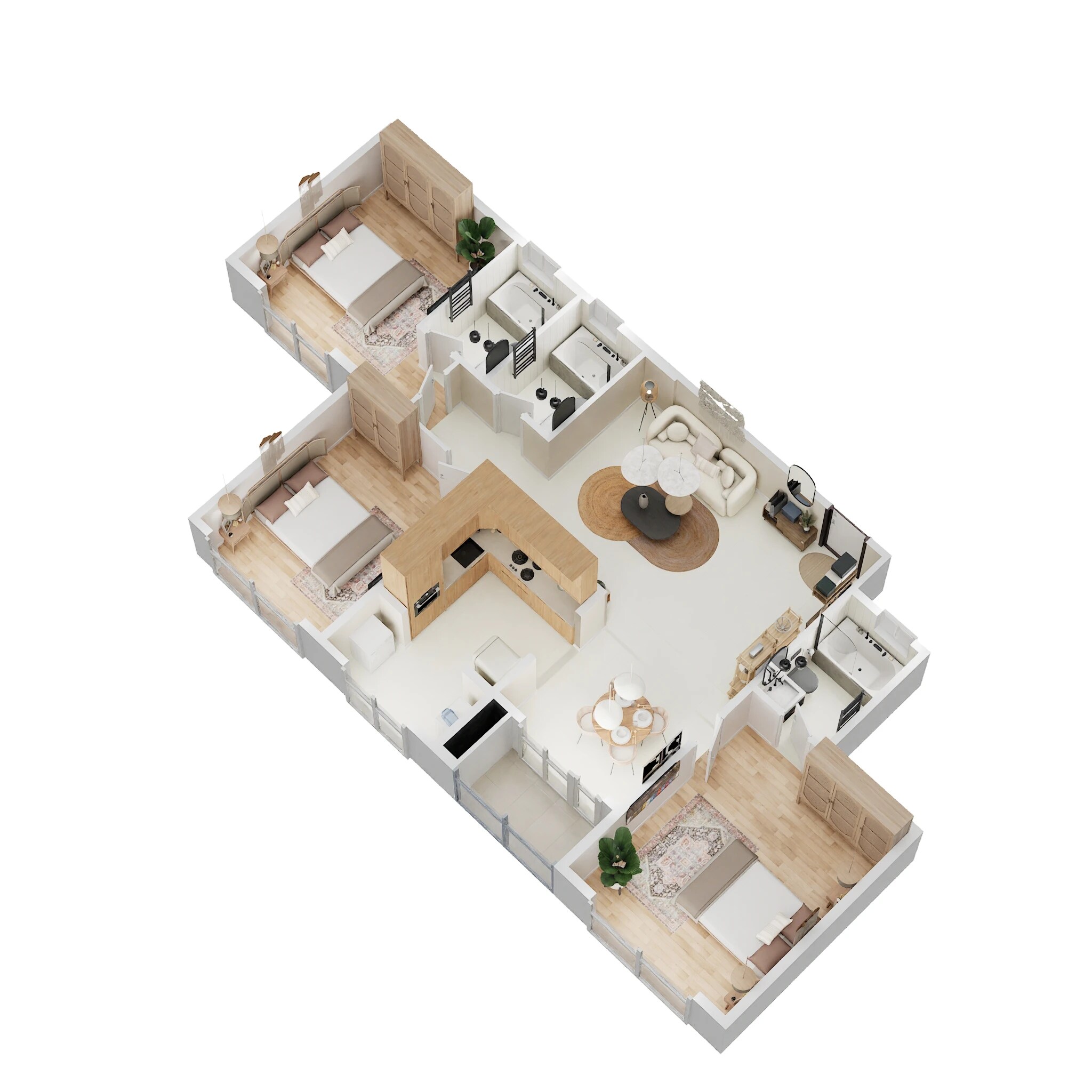 Floor plan of 3 BHK 1667 Sq. Ft. Apartment in Concorde Mayfair, Bangalore