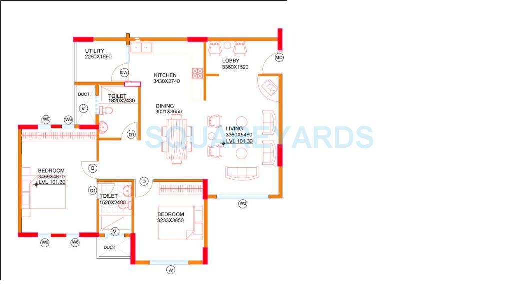 2 BHK 1247 Sq. Ft. Apartment in Concorde Midway City