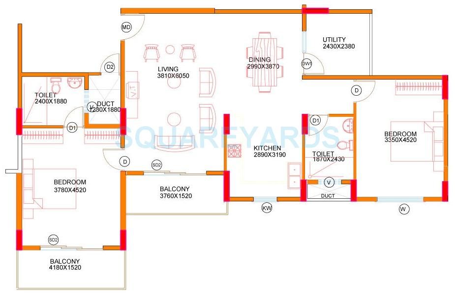 concorde midway city apartment 2bhk 1509sqft1