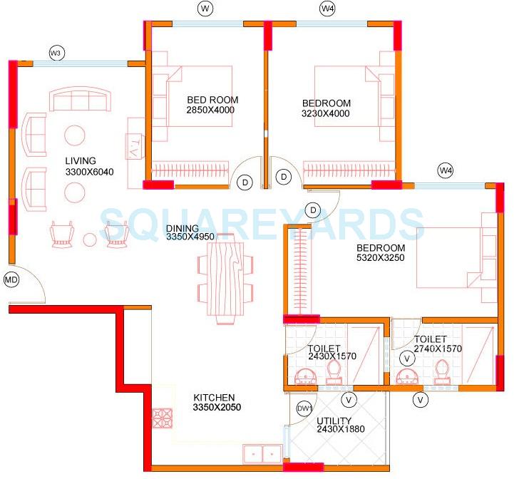 concorde midway city apartment 3bhk 1402sqft 1