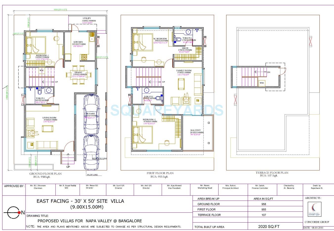  3 BHK Villa at Concorde Napa Valley, Kanakapura Road – for Sale