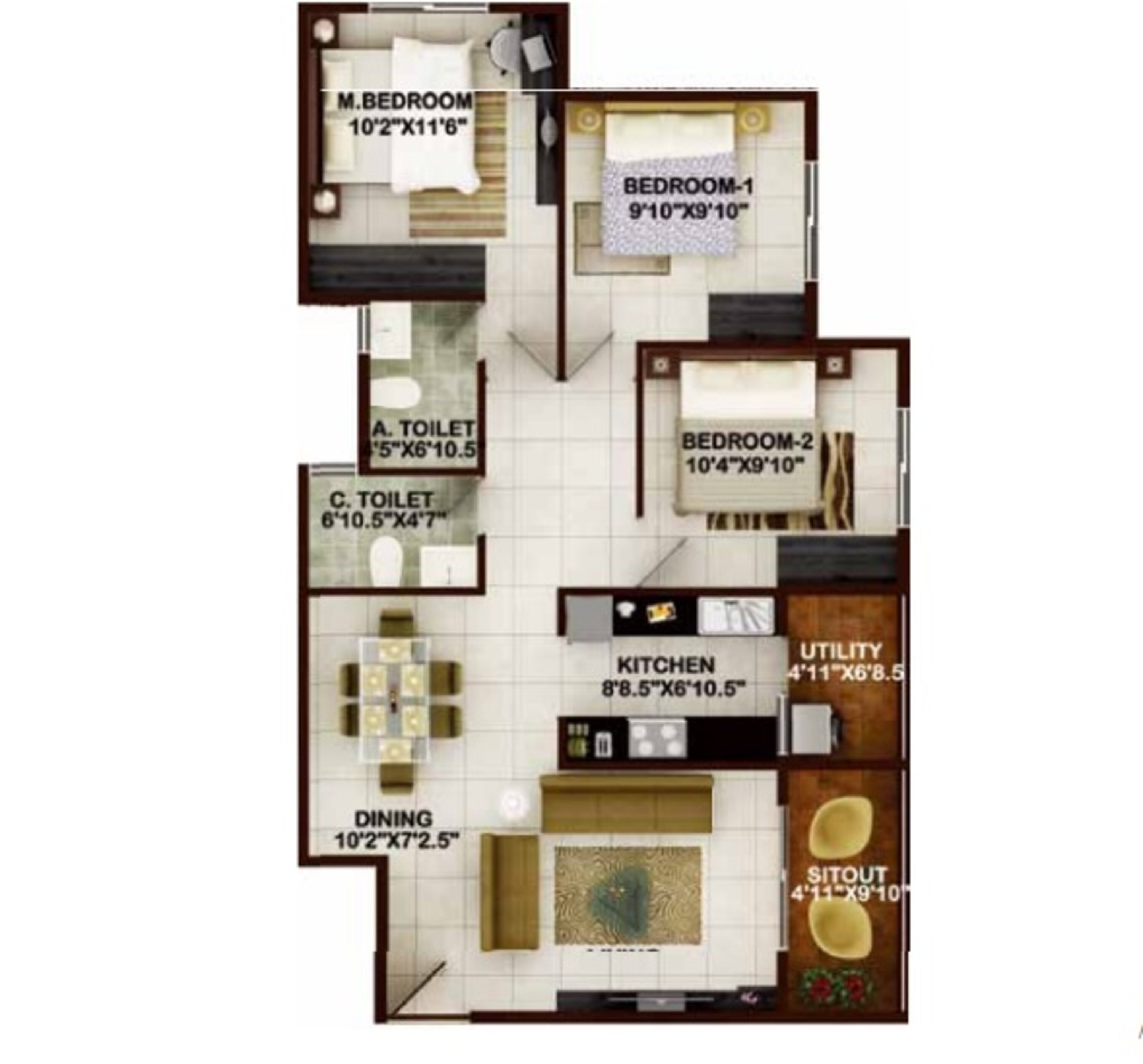 concorde tech turf apartment 3 bhk 1148sqft 20213008123037