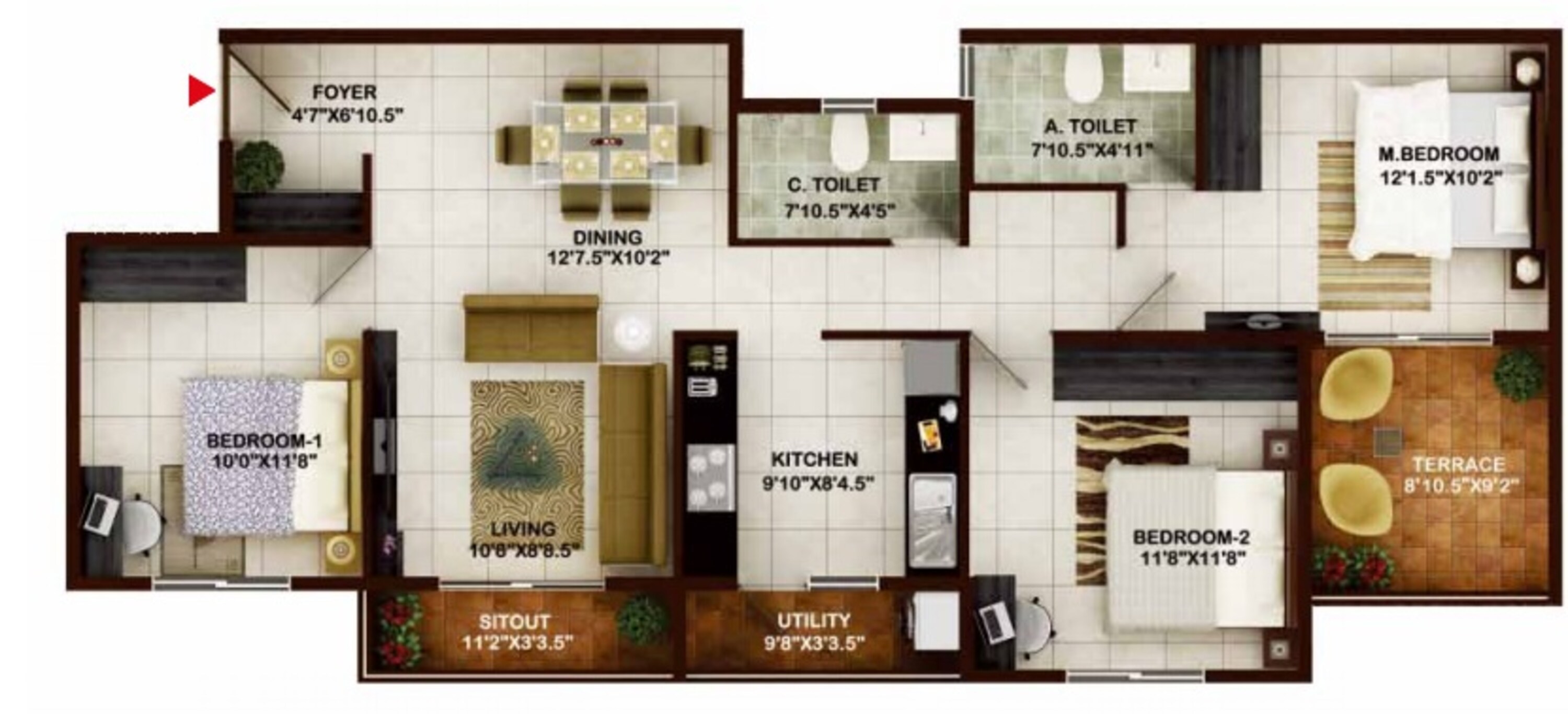 concorde tech turf apartment 3 bhk 1300sqft 20212908122928