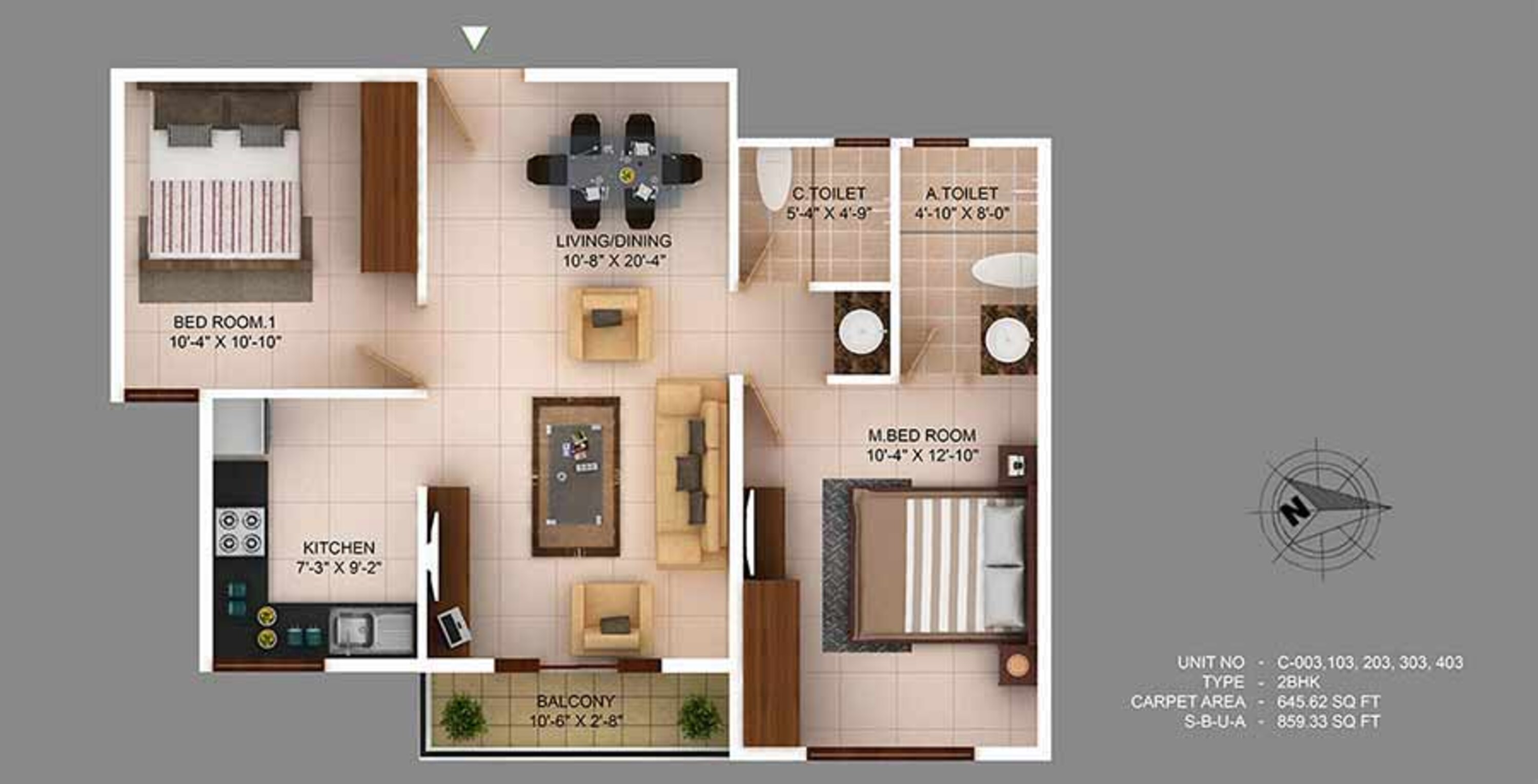 concorde wind rush apartment 2bhk 859sqft1
