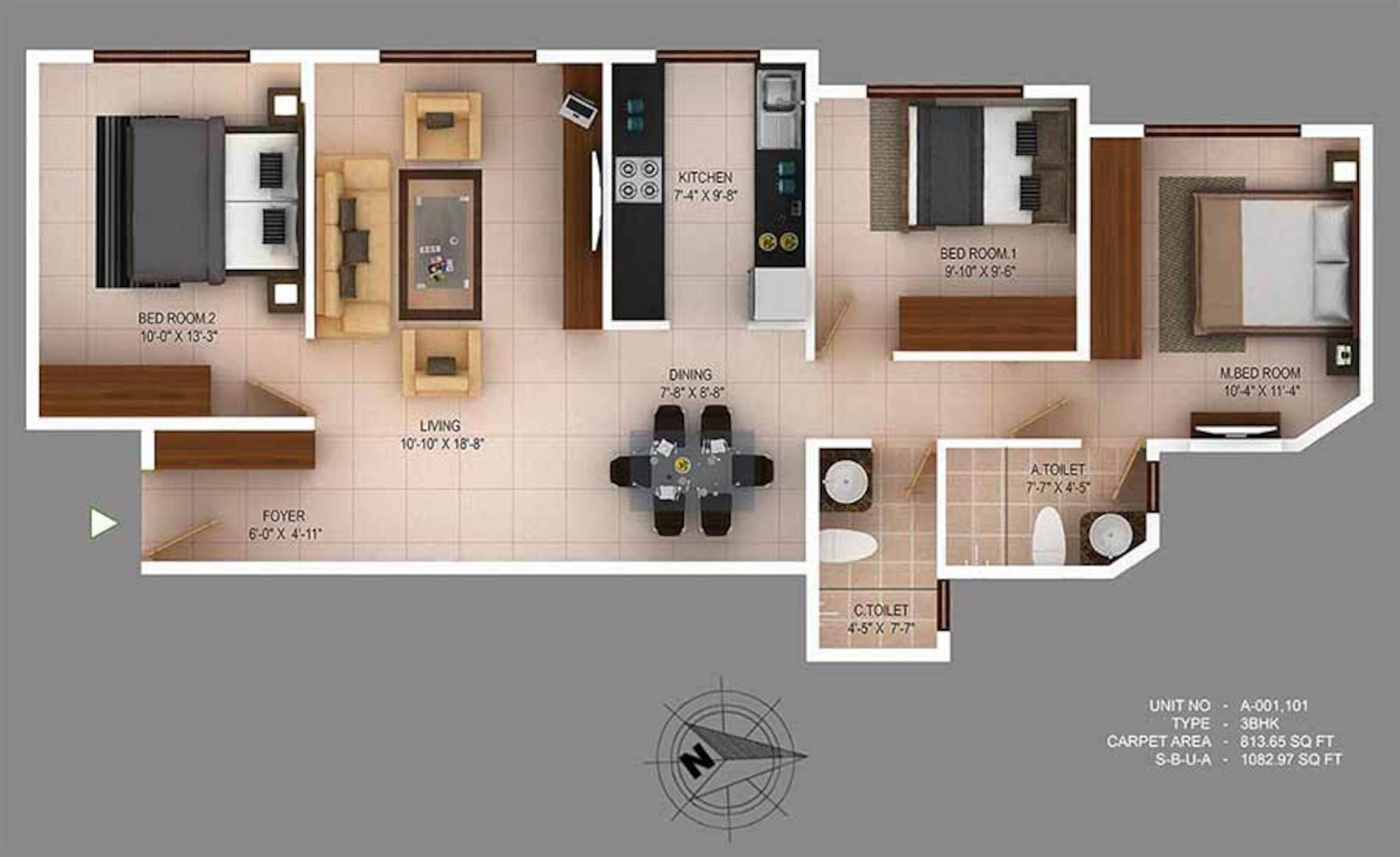 concorde wind rush apartment 3bhk 1082sqft1