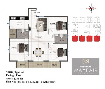  3 BHK Apartment at Confident Mayfair, Sarjapur Road – for Sale