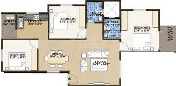  3 BHK Apartment at Confident Phoenix, Kasavanahalli – for Sale
