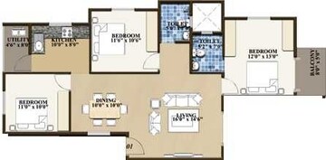  3 BHK Apartment at Confident Phoenix, Kasavanahalli – for Sale