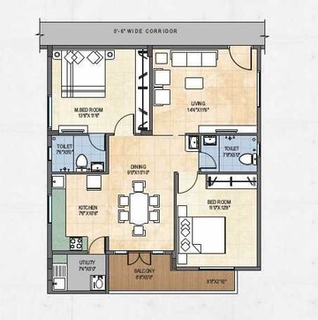  2 BHK Apartment at Creative Shree Vikas, Thanisandra – for Rent