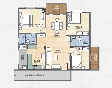  3 BHK Apartment at Creative Shree Vikas, Thanisandra – for Rent