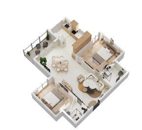 2 BHK 1122 Sq. Ft. Apartment in Cynosure Sunny Groves