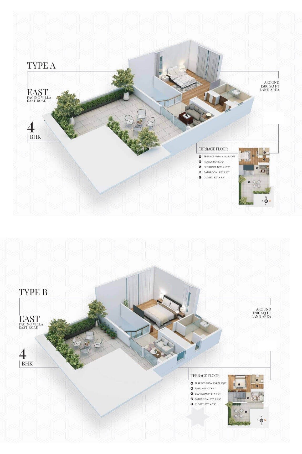 Floor plan of 4 BHK 3767 Sq. Ft. Apartment in Daiwik Salvina Sapphire Doddagattiganabbe, Bangalore