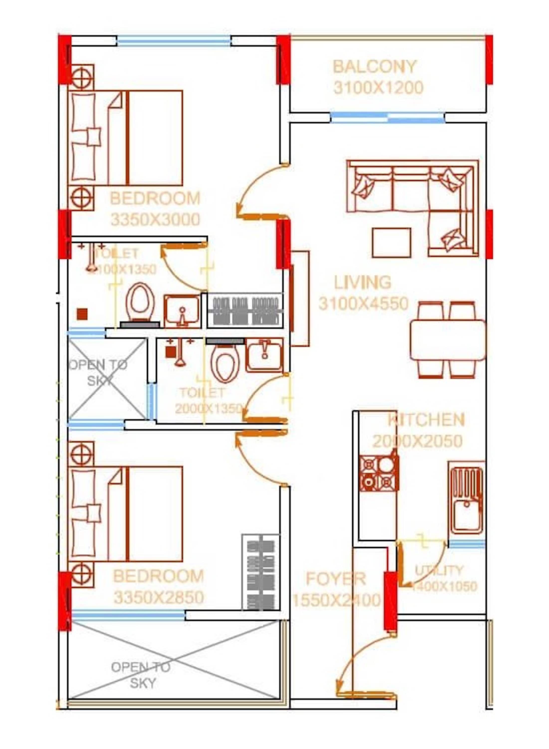 damden vivo apartment 2 bhk 858sqft 20245718155718