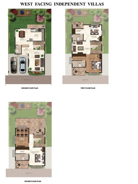 Floor plan of 4 BHK 2489 Sq. Ft. Villa in Daiwik Spandana, Bangalore
