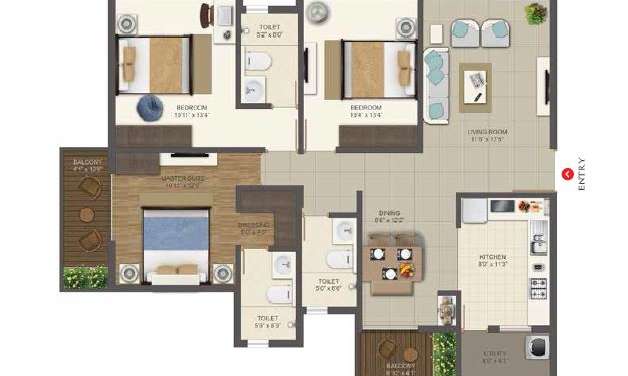 deccan habitat apartment 3bhk 1600sqft131