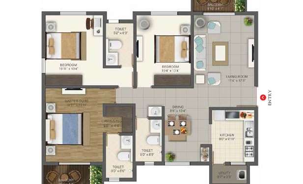 deccan habitat apartment 3bhk 1625sqft131