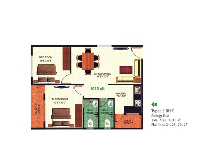 2 BHK 1015 Sq. Ft. Apartment in Dhiraan Newyork Meadows