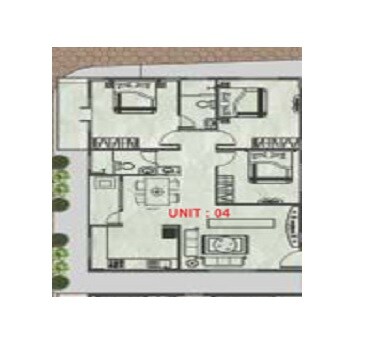 Floor plan of 3 BHK 1275 Sq. Ft. Apartment in Dhruva Bliss, Bangalore