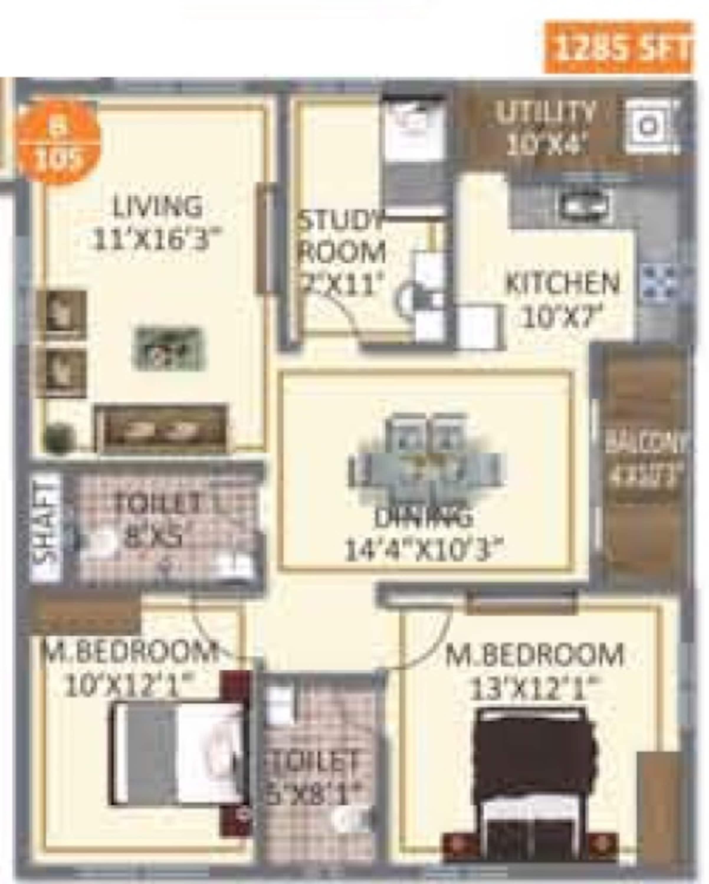 disha central park apartment 2 bhk 1285sqft 20222220172237