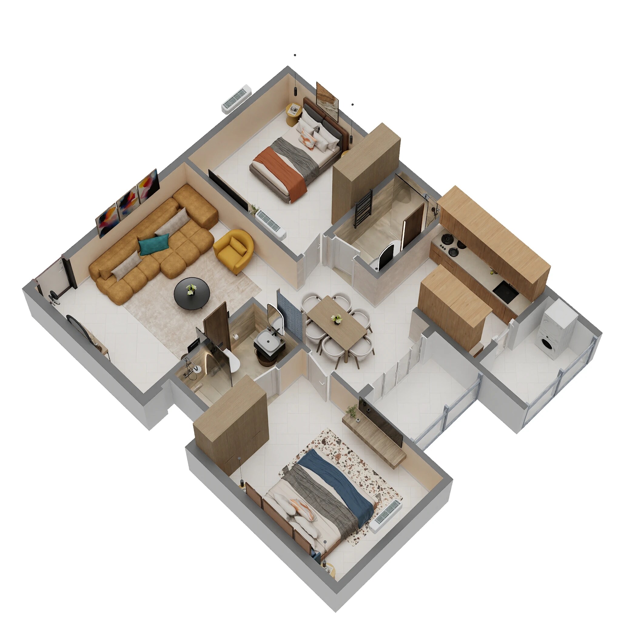 2 BHK 1220 Sq. Ft. Apartment