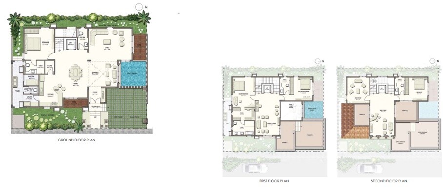 Floor plan of 4 BHK 5851 Sq. Ft. Apartment in Divyasree 77 East, Bangalore