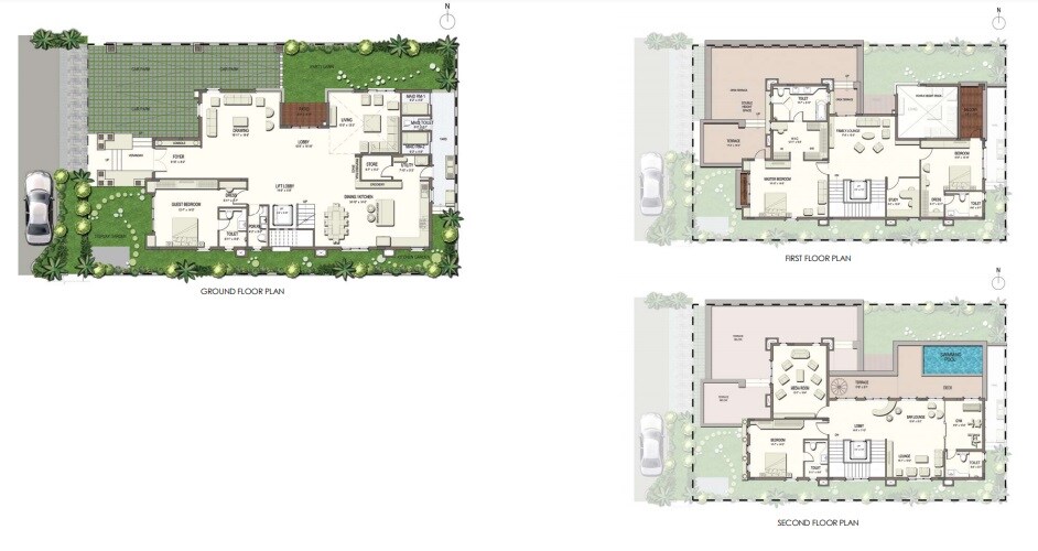 Floor plan of 4 BHK 5999 Sq. Ft. Apartment in Divyasree 77 East, Bangalore