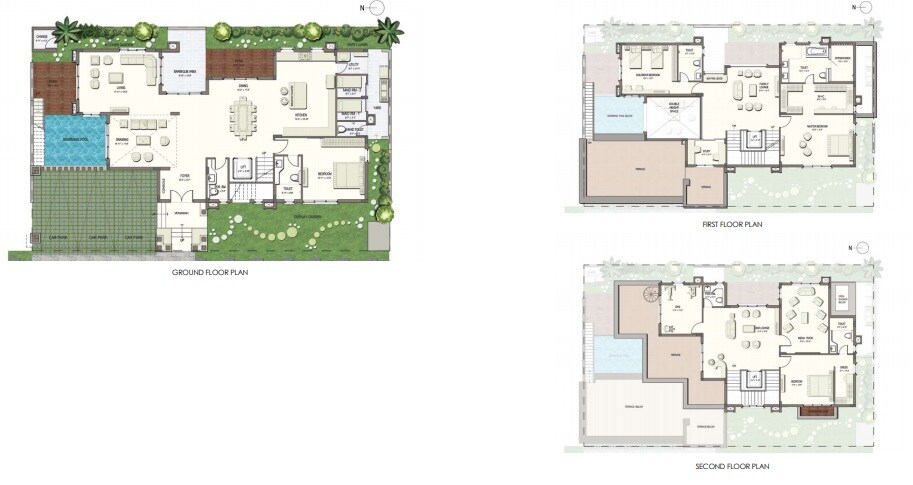 Floor plan of 4 BHK 6014 Sq. Ft. Apartment in Divyasree 77 East, Bangalore
