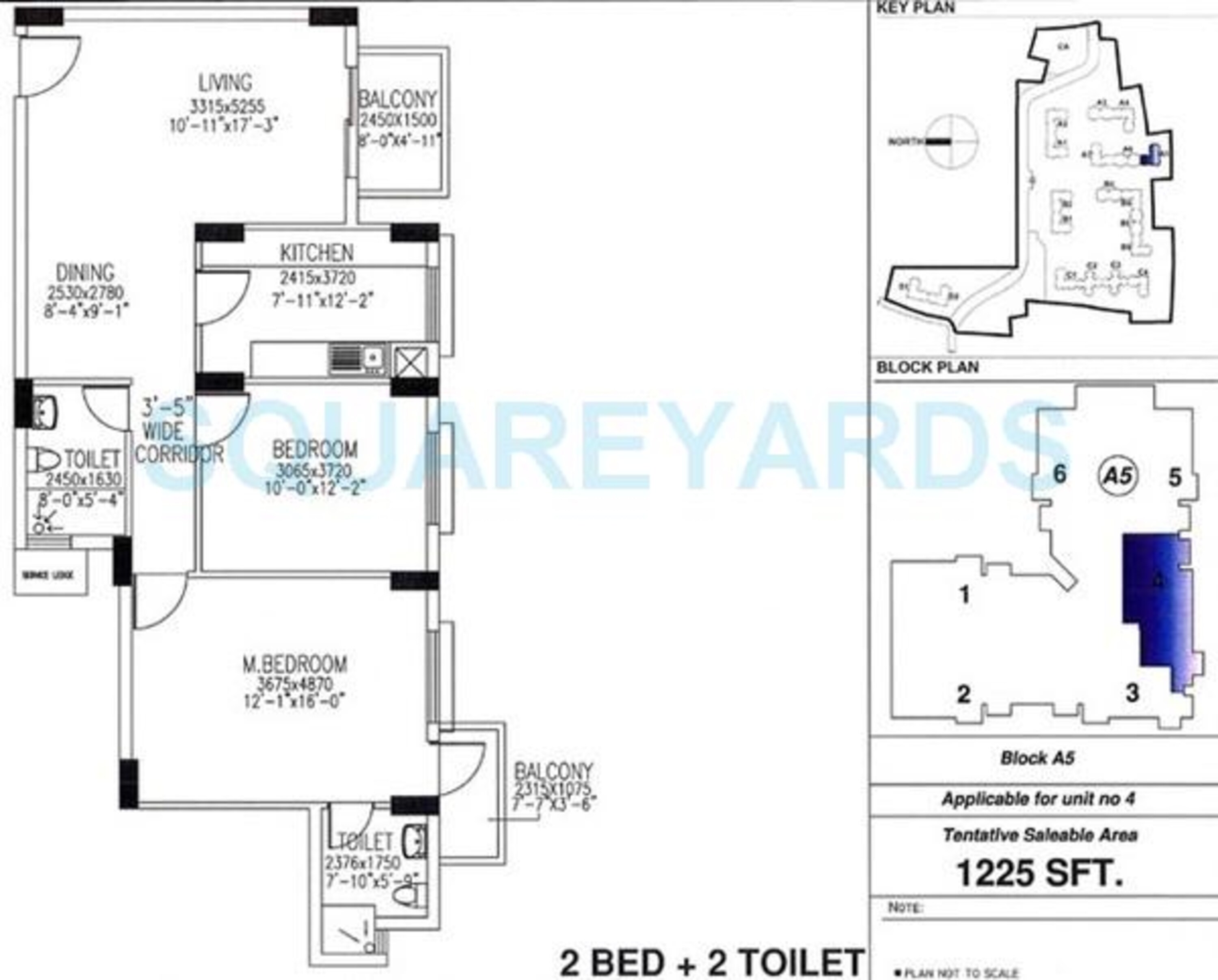 dlf westend heights new town apartment 2bhk 1225sqft1