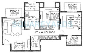  2 BHK Apartment at DLF Westend Heights New Town, Akshayanagar – for Rent