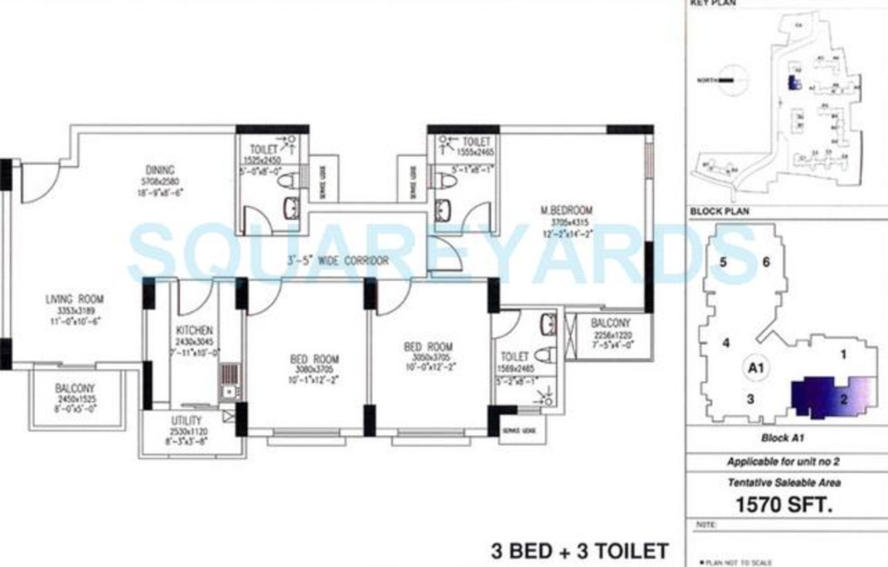 dlf westend heights new town apartment 3bhk 1575sqft1
