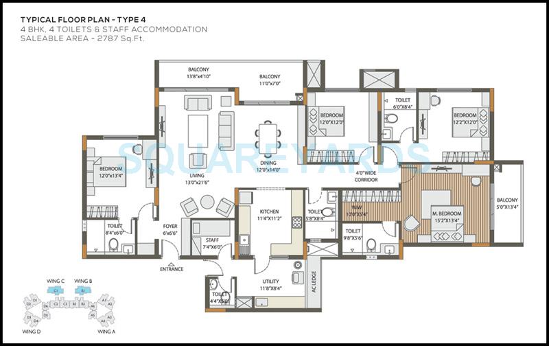 4 BHK 2787 Sq. Ft. Apartment
