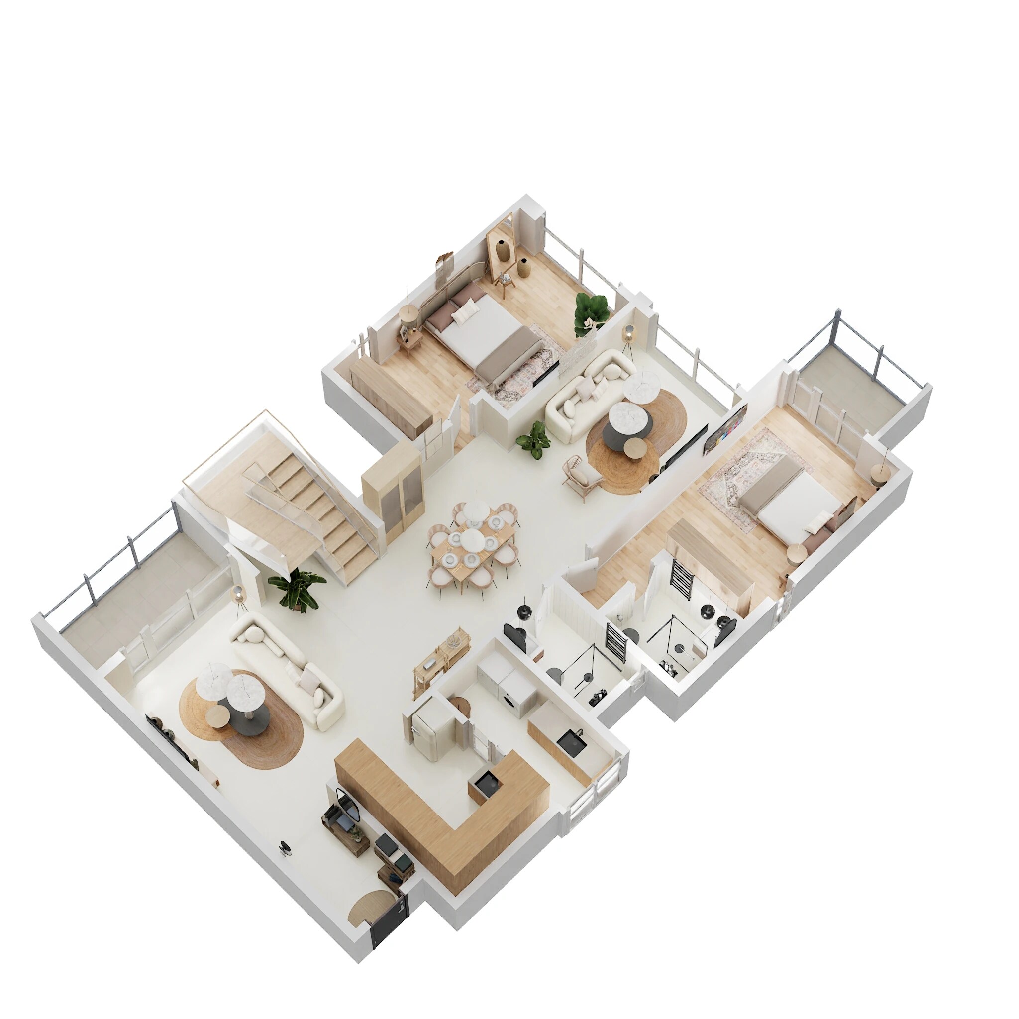 Floor plan of 4 BHK 3963 Sq. Ft. Apartment in DNR Highline, Bangalore