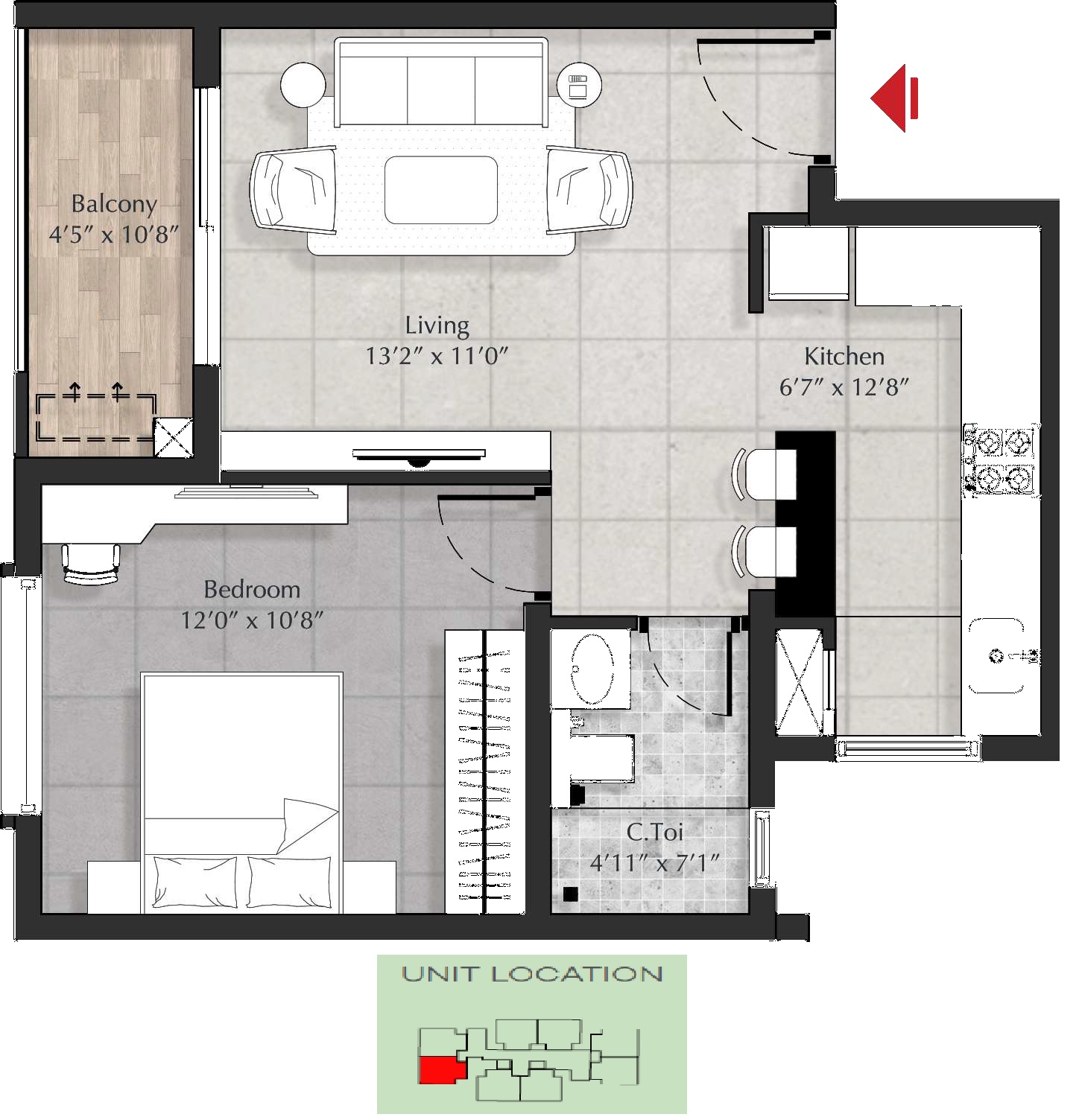 1 BHK 700 Sq. Ft. Apartment in DNR Parklink