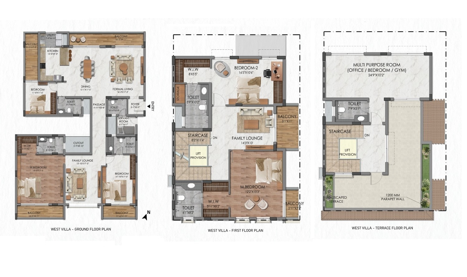 4 BHK 3425 Sq. Ft. Villa