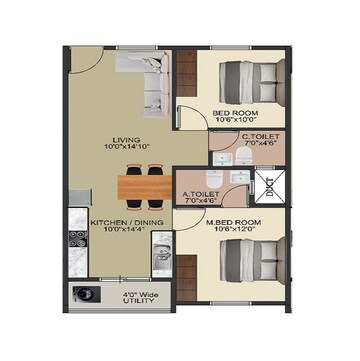  2 BHK Apartment at DS MAX Sahara, Hosa Road – for Sale