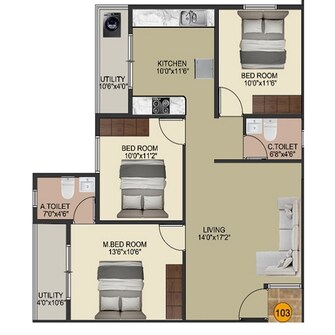 3 BHK Apartment For Resale in DS MAX Sahara Hosa Road Bangalore  7417279